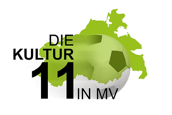 Das Logo zur Serie. Abgebildet sind die Umrisse von Mecklenburg-Vorpommern. Auf der Karte zu sehen: ein Ball.