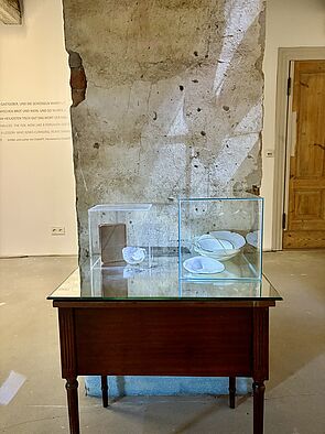 Porzellan hinter Glas.