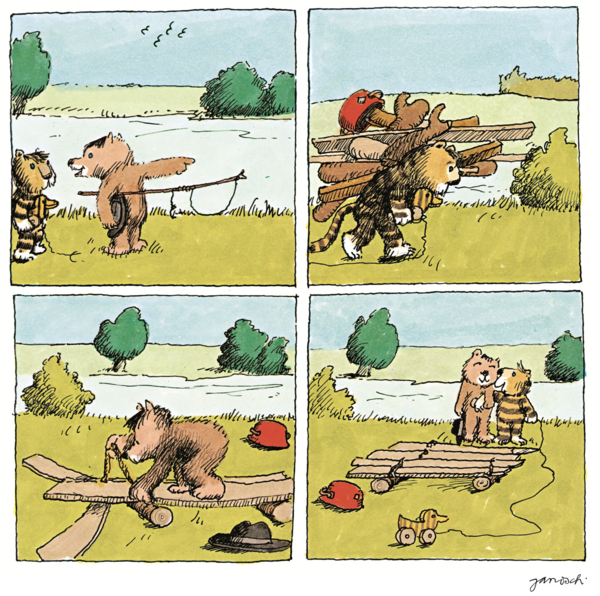 Tiger und Bär, die berühmten Figuren von Janosch.