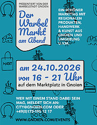 Ankündigung Abend Markt in Gnoien