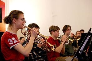 Probe im Übungsraum in Schwerin.