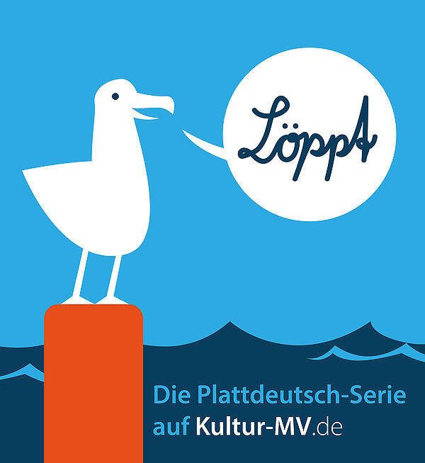 Eine Möwe am Wasser. Die Grafik zur Serie.