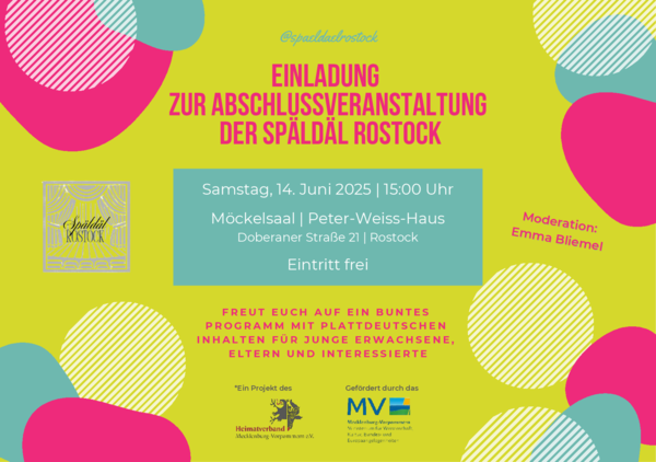 Das bunte Ankündigungsplakat zur Veranstaltung.