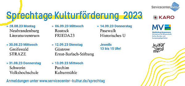 Übersicht über die Termine der Kulturförderung