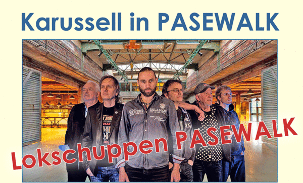 Das Plakat kündigt die Band Karussell an.