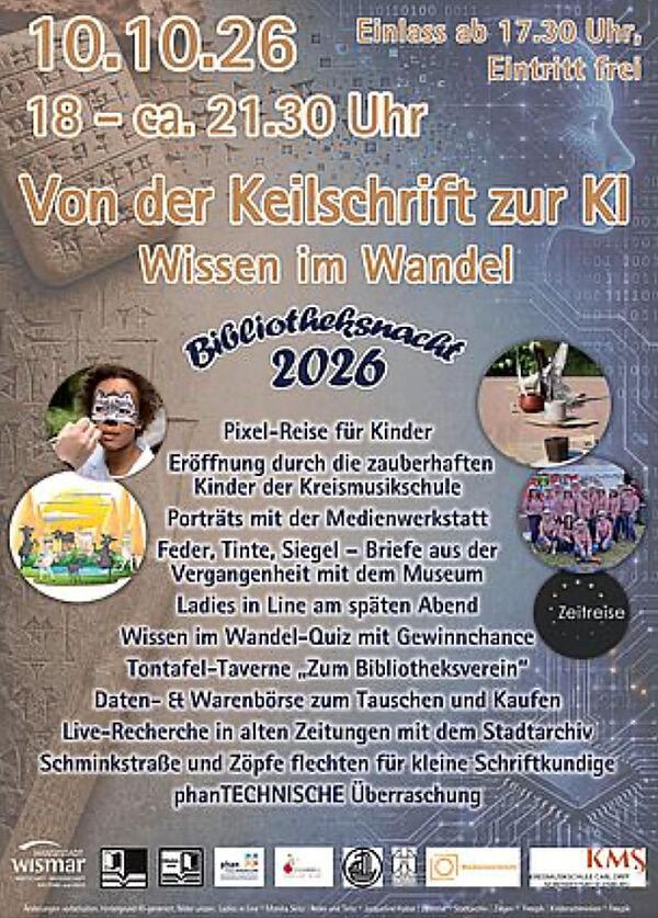 Der Flyer zur Bibliotheksnacht.