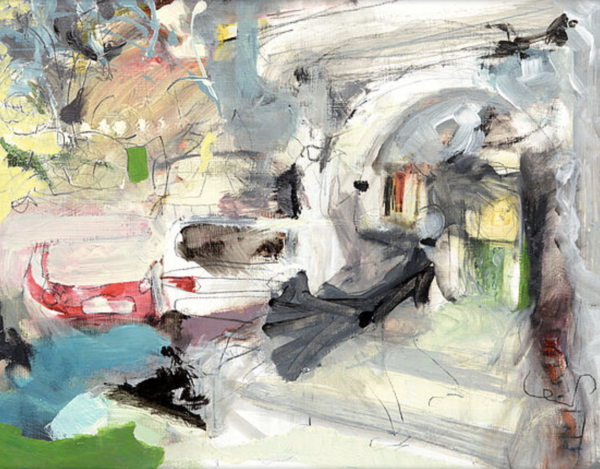 Ein Gemälde in bunten Farben.