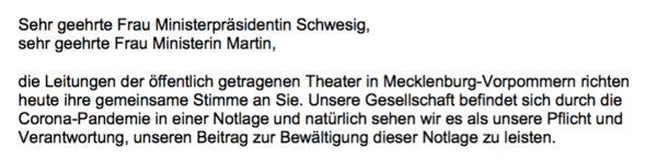 Ausschnitt aus dem offenen Brief.