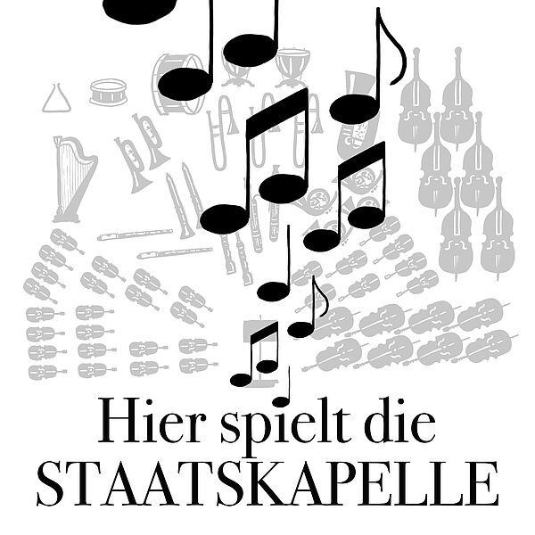 Das Logo der Serie. Die Serie heißt: Hier spielt die Staatskapelle.
