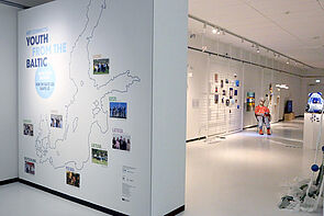 Eine Karte zeigt die Ostsee und die Länder drumherum.