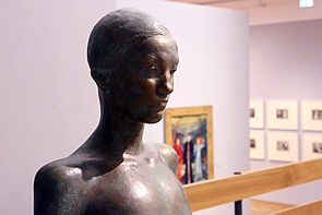 Eine Büste im Museum.