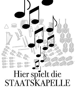 Das Logo der Serie. Sie heißt: Hier spielt die Staatskapelle.