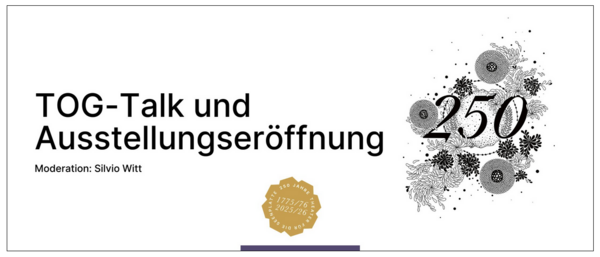Die Ankündigung des TOG-Talks.