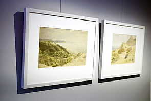 Zwei Bilder zeigen Landschaften.