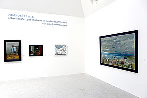 Blick in einen Ausstellungsraum des Kunstmuseums Ahrenshoop.