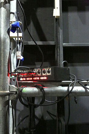 Blick auf die Elektronik.