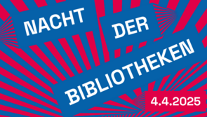 Eine Karte wirbt für die Nacht der Bibliotheken