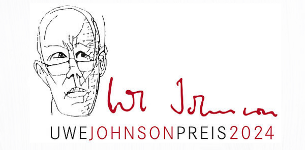Das Logo des Literaturpreises. Mit dem Konterfei von Uwe Johnson.