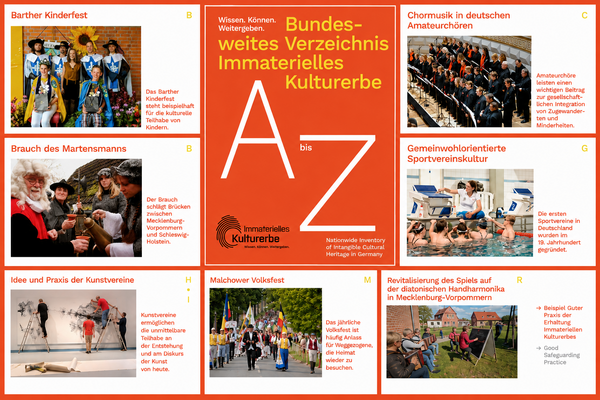 Beispielbilder zeigen Kulturerbe aus Deutschland.