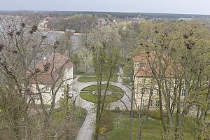 Luftbild von der Schlossinsel.