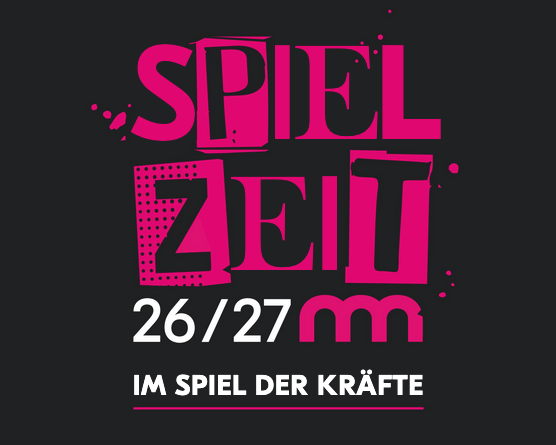 Das Plakat zur Spielzeit am Theater. Motto: Im Spiel der Kräfte.