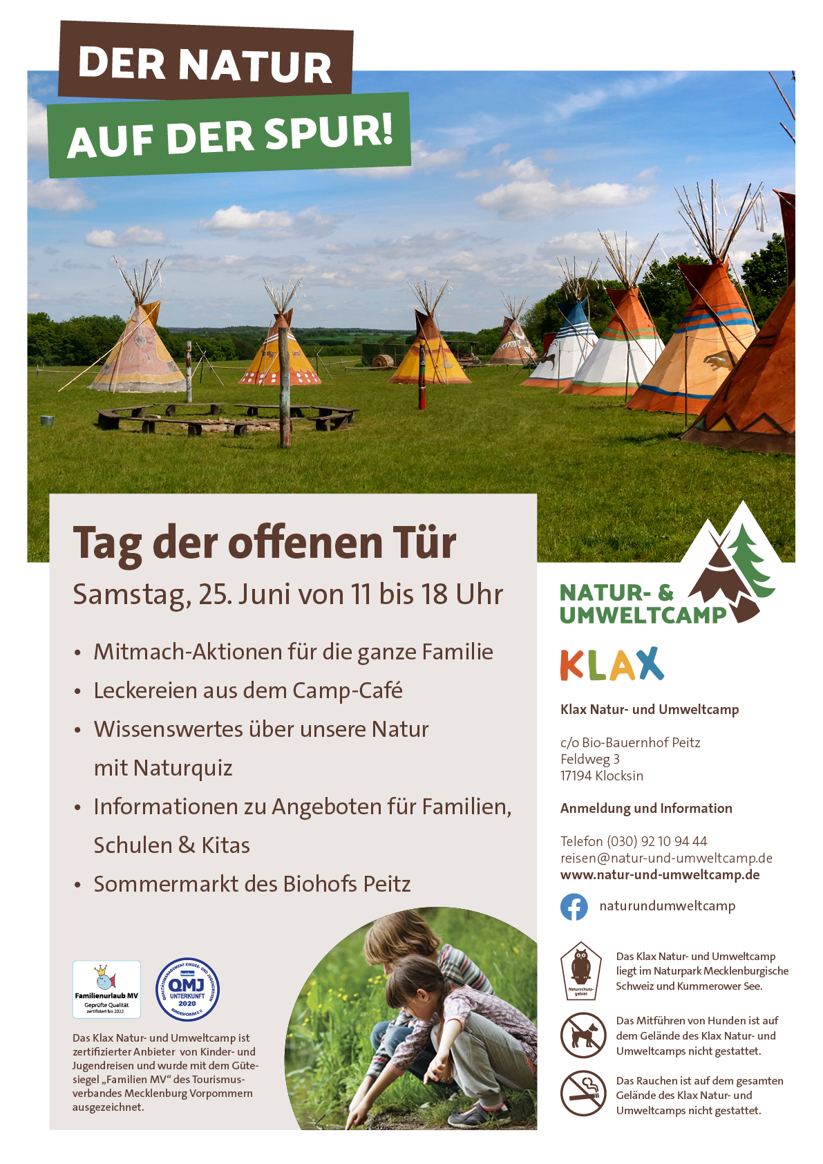 Tag der offenen Tür im Klax Natur- und Umweltcamp in Klocksin